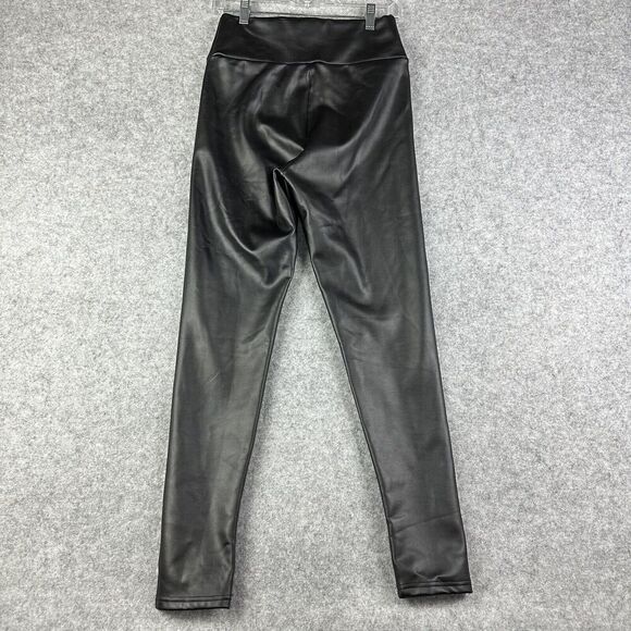 Robert Matthew Faux Leather Pants Womens M Pull On Lined Skinny City Whimsy Goth - Picture 4 of 14